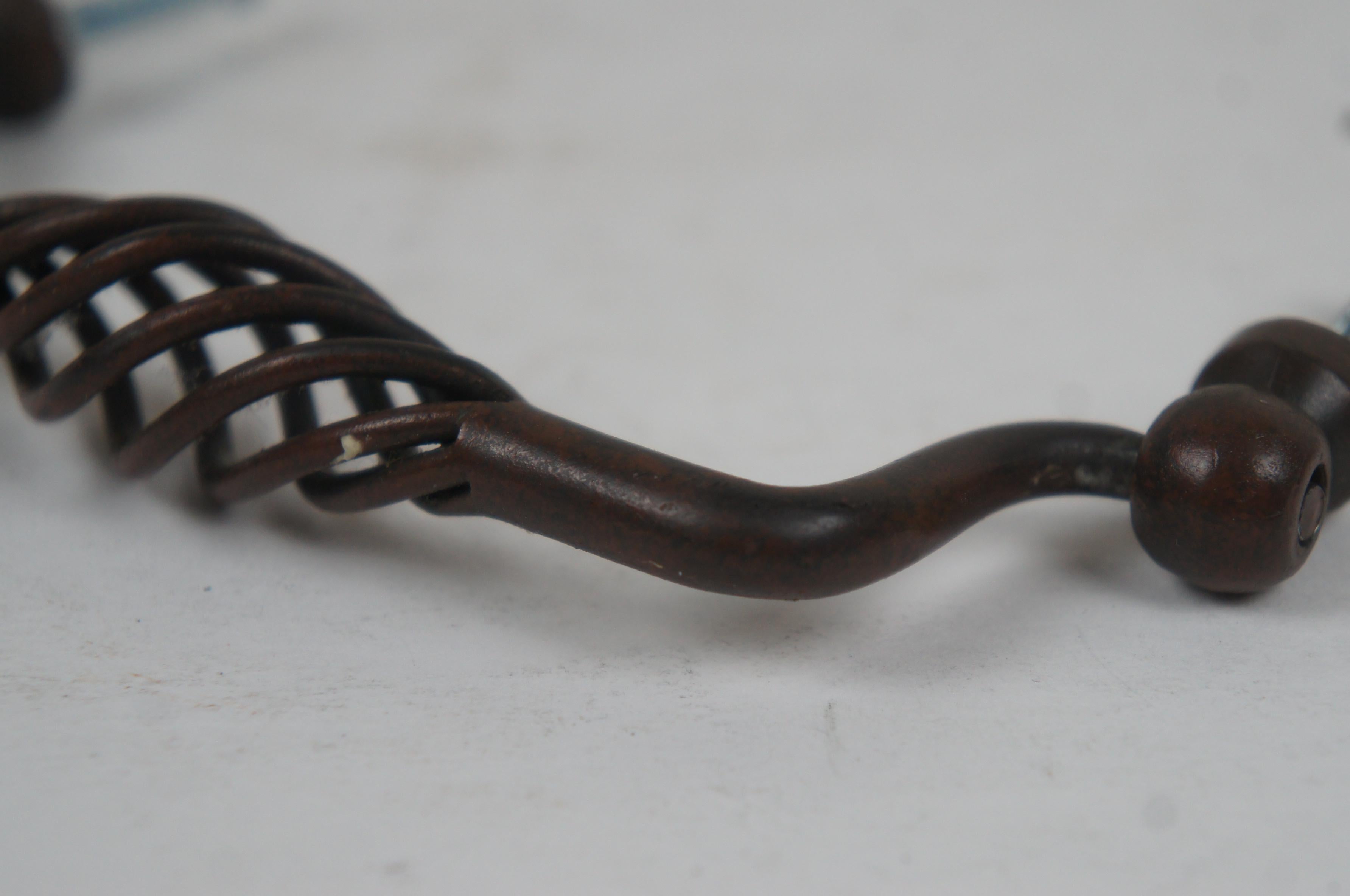 Twisted Iron Birdcage Cabinet Drawer Door Pull Handle 5 Inch Center Hole  4