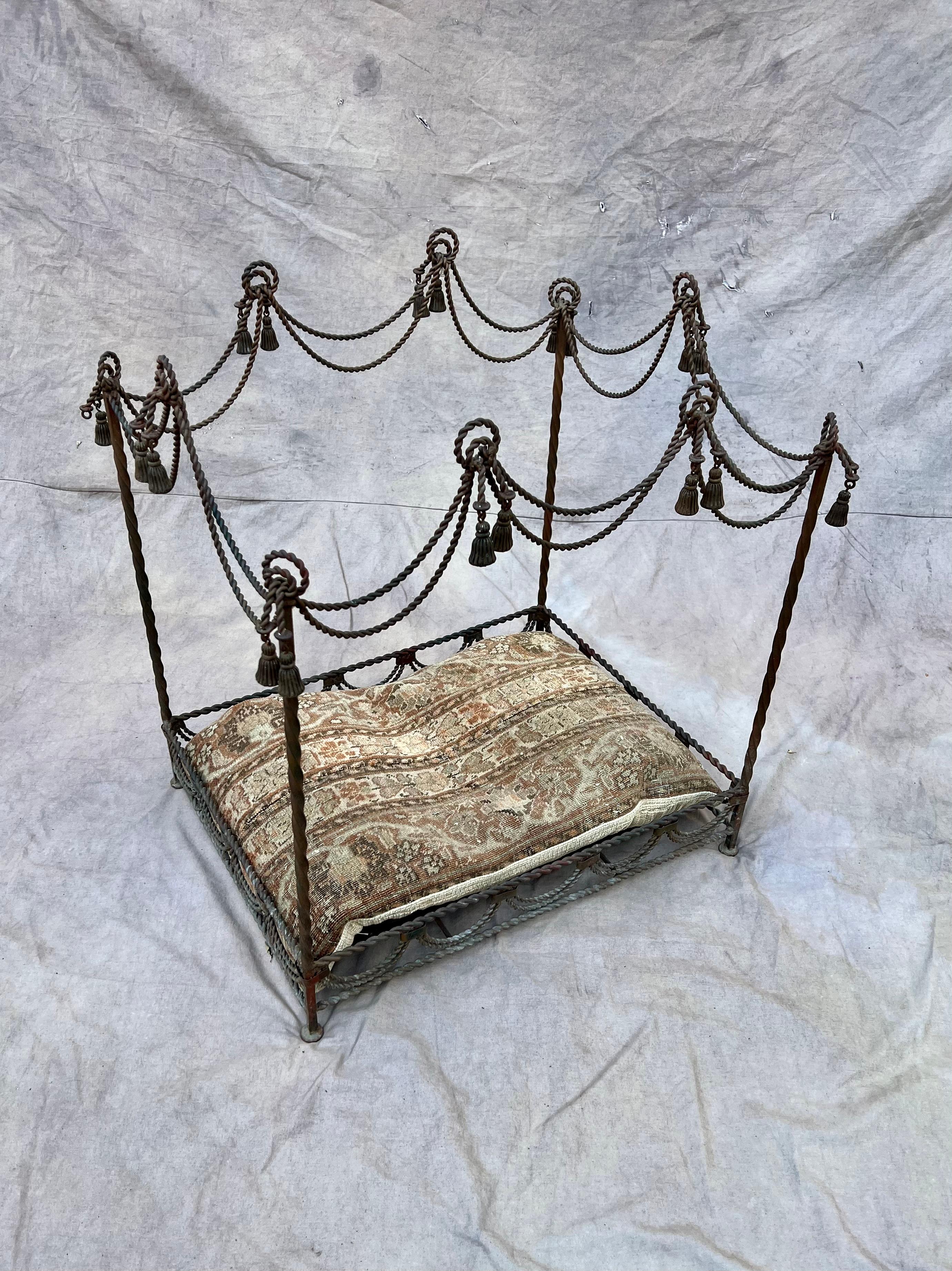 wrought iron dog bed