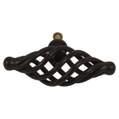 Twisted Iron Oval Birdcage Cabinet Drawer Door Pull Handle Knob 3.5"