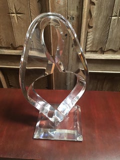 Twisted Lucite Sculpture by Shlomi Haziza