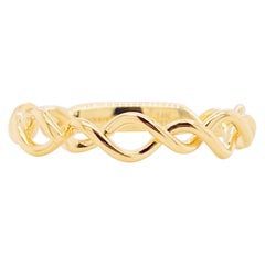 Twisted Metal Ring, 14k Yellow Gold Twisted Stackable Band, Gabriel LR51691Y4JJJ