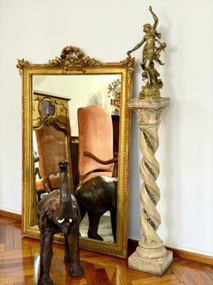 Twisted Mosaic Column Pedestal with Corinthian Capital