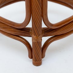 Twisted Rattan McGuire Hollywood Regency Dining Table, 1970s