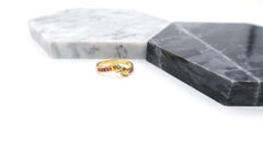 Twisted Ribbon Ruby 18 Karat Gold Skinny Band with Diamonds