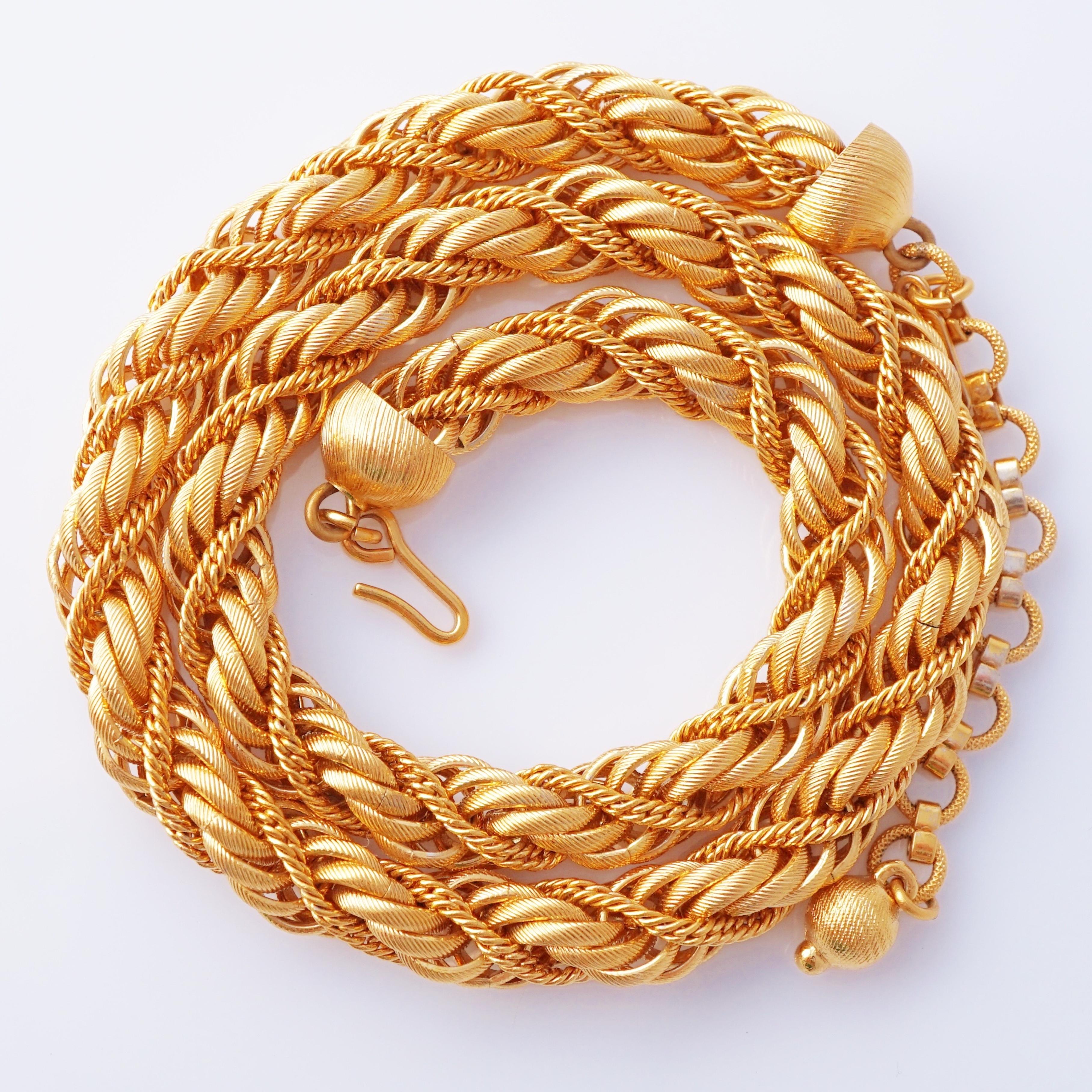 Collana girocollo con catena a corda ritorta di Monet, anni '80 In condizioni buone in vendita a McKinney, TX