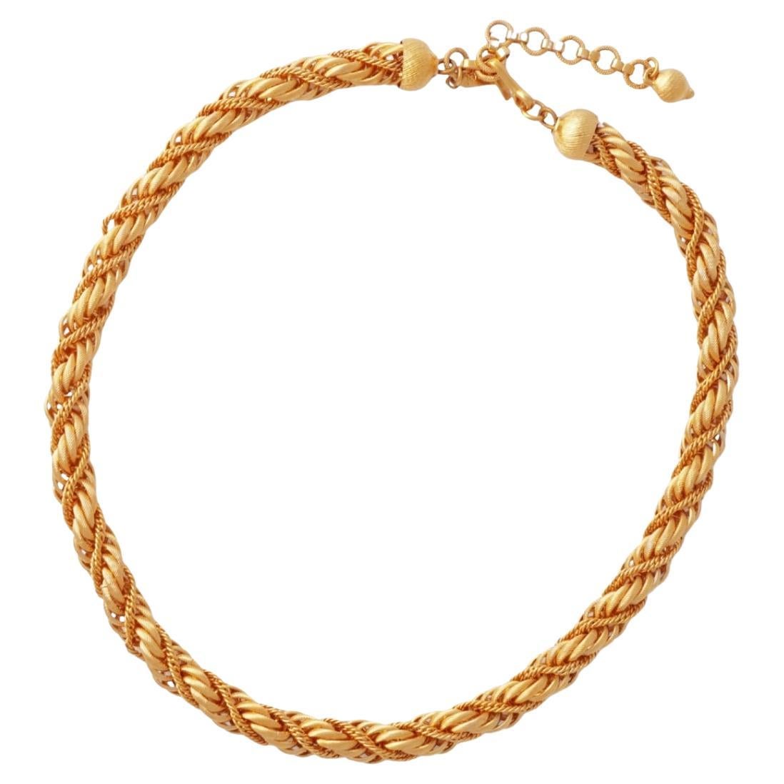 Collana girocollo con catena a corda ritorta di Monet, anni '80 in vendita