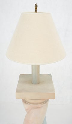 "Twisted Rope" Style Base Massive Decorative Floor Lamp Mid Century MINT!