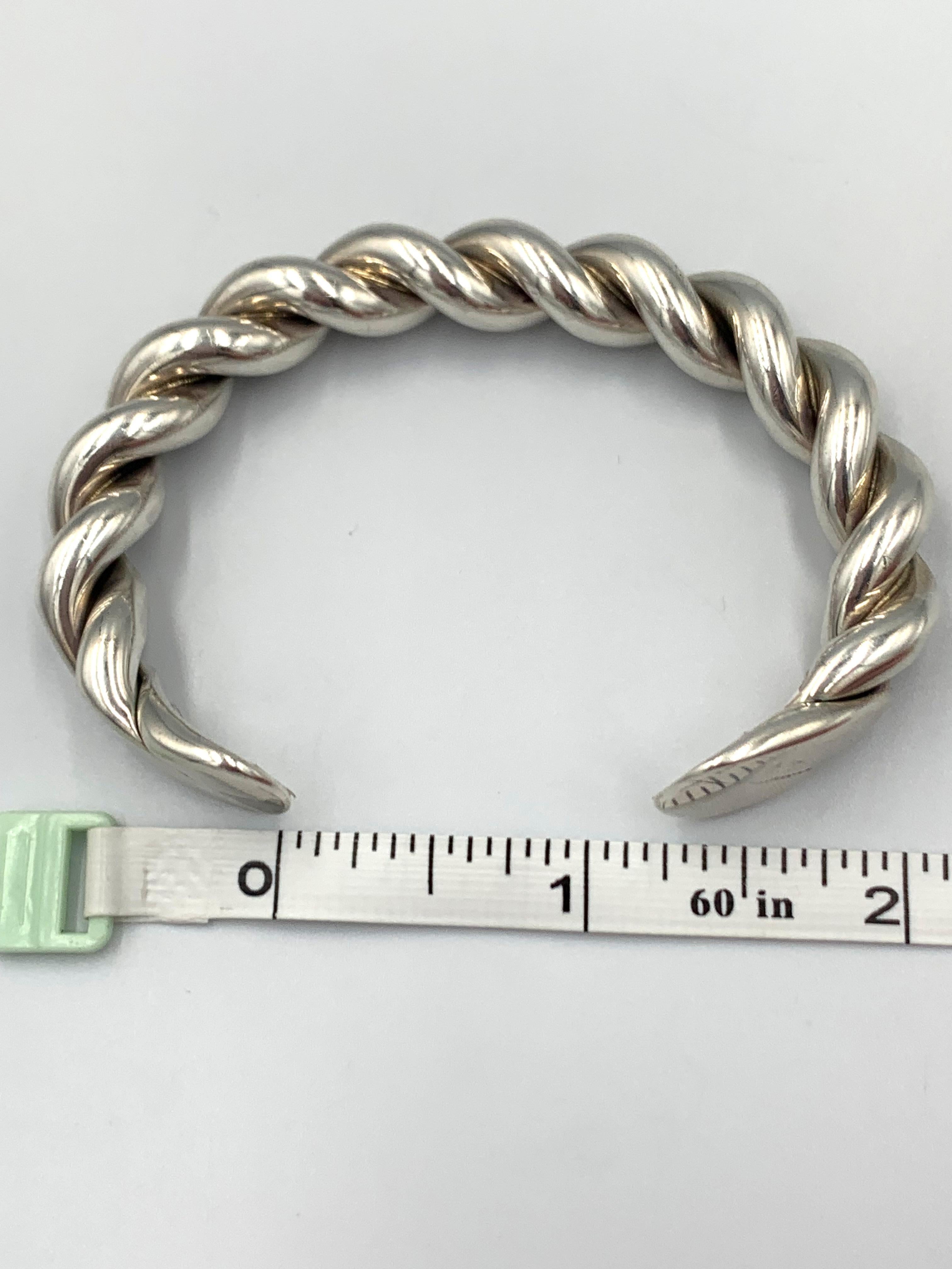 Twisted Sterling Silver Cuff by Albert Lee en venta 5