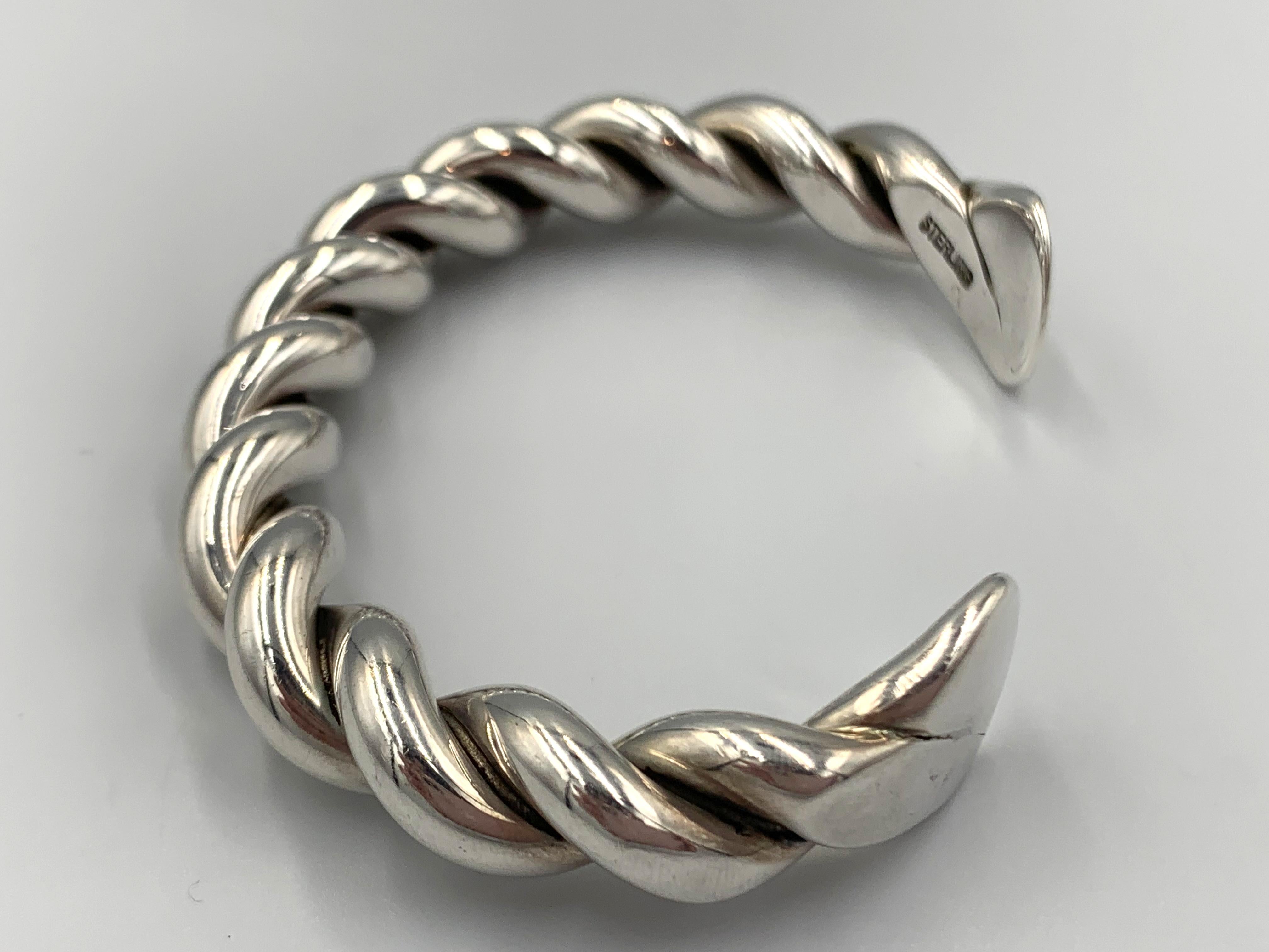 Twisted Sterling Silver Cuff by Albert Lee en Nuevo estado para la venta en Scottsdale, AZ
