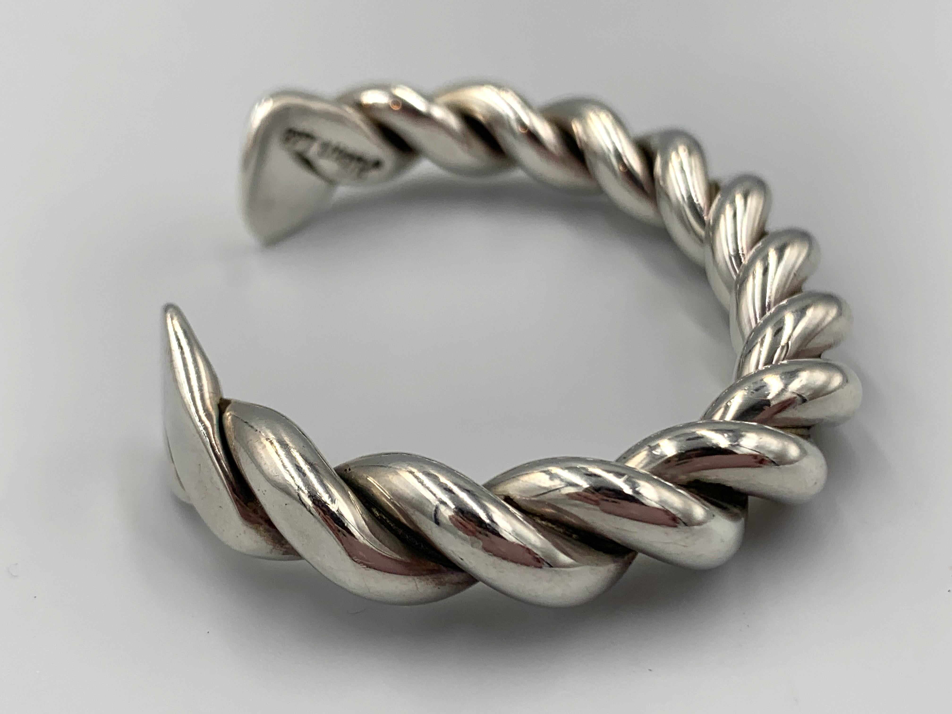 Twisted Sterling Silver Cuff by Albert Lee en venta 1