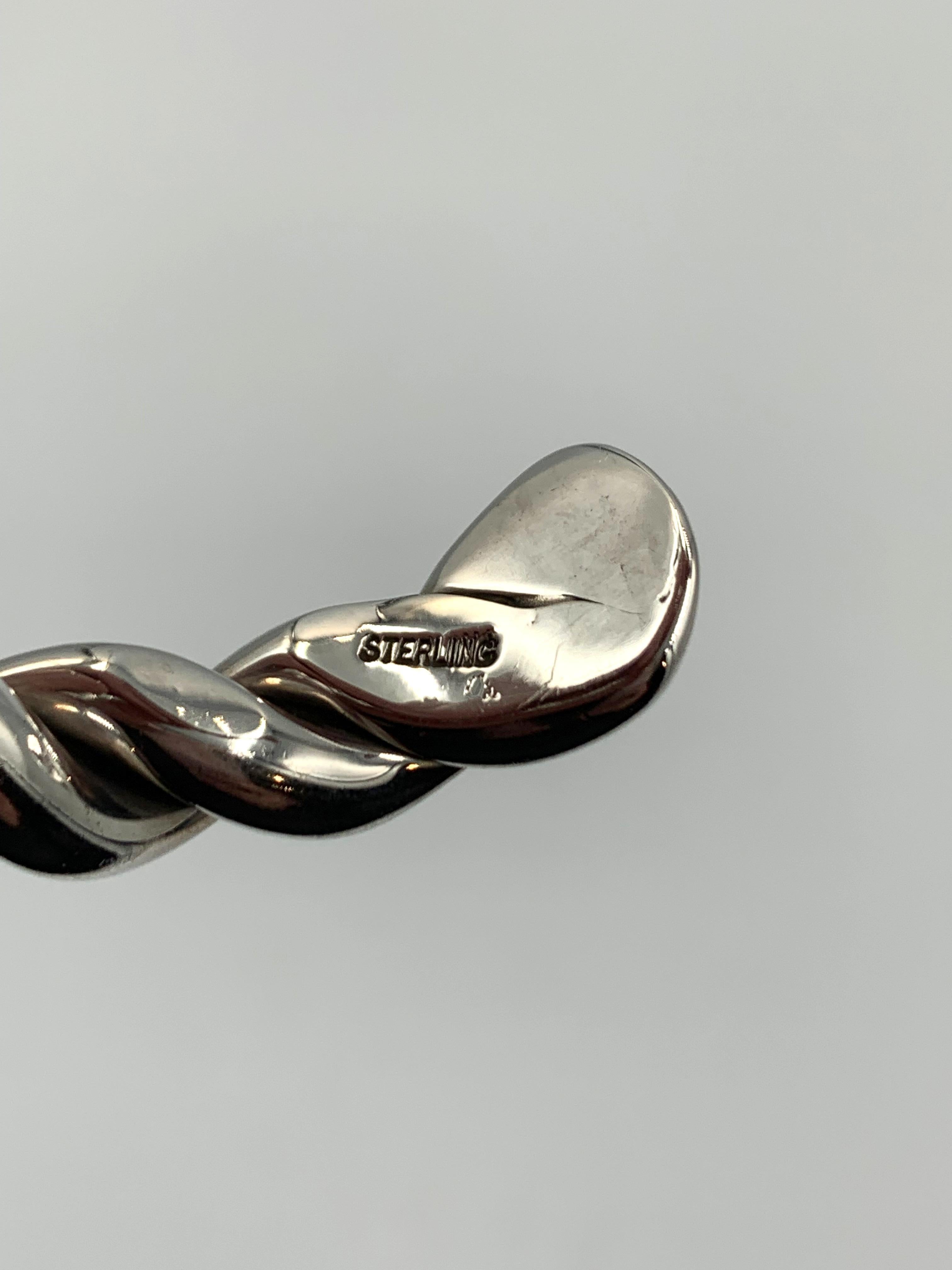 Twisted Sterling Silver Cuff by Albert Lee en venta 3