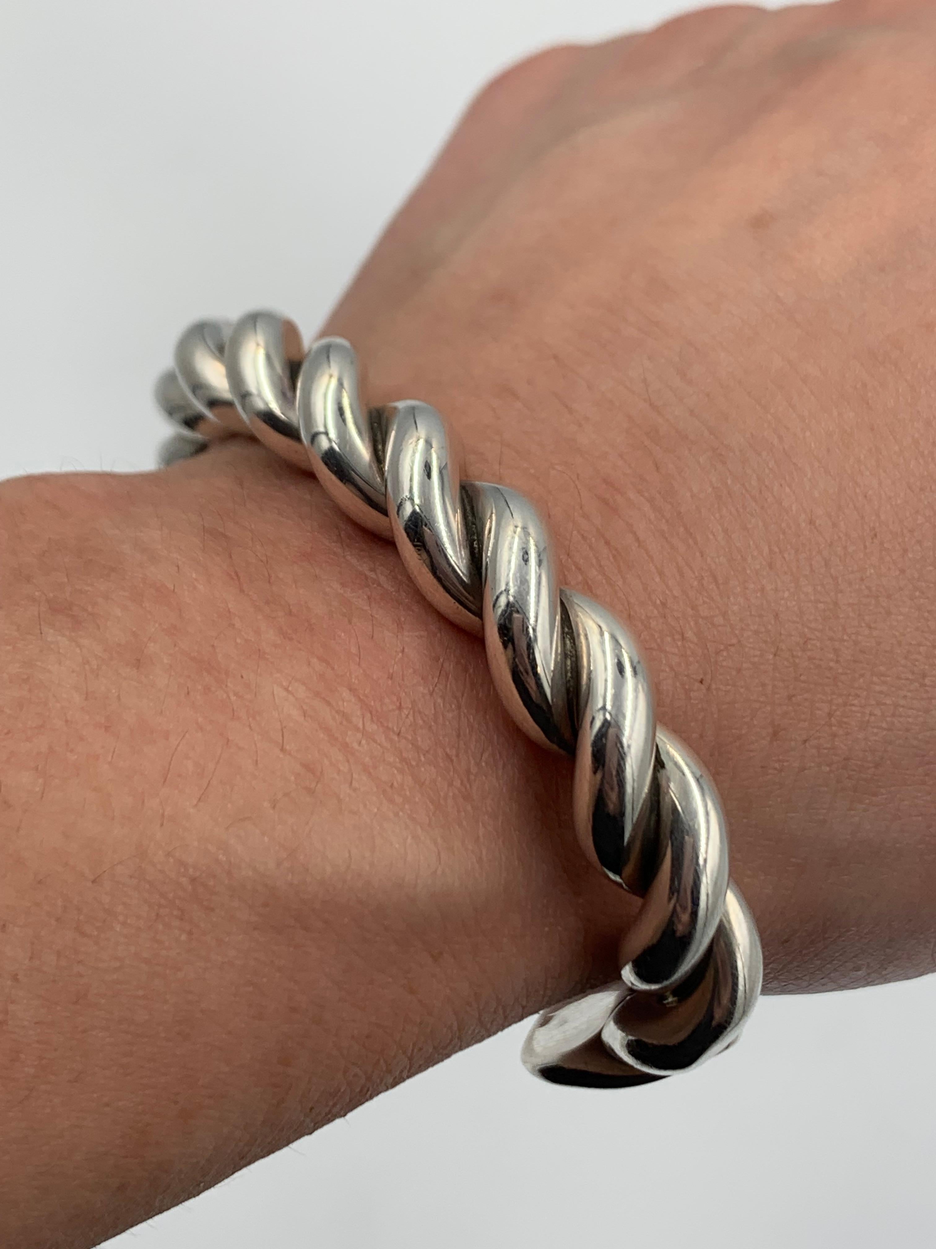 Twisted Sterling Silver Cuff by Albert Lee en venta 4