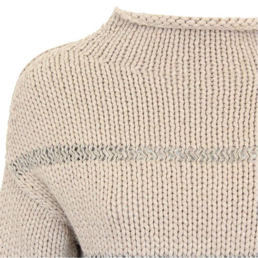 Beige Brunello Cucinelli Twisted sweater size M For Sale