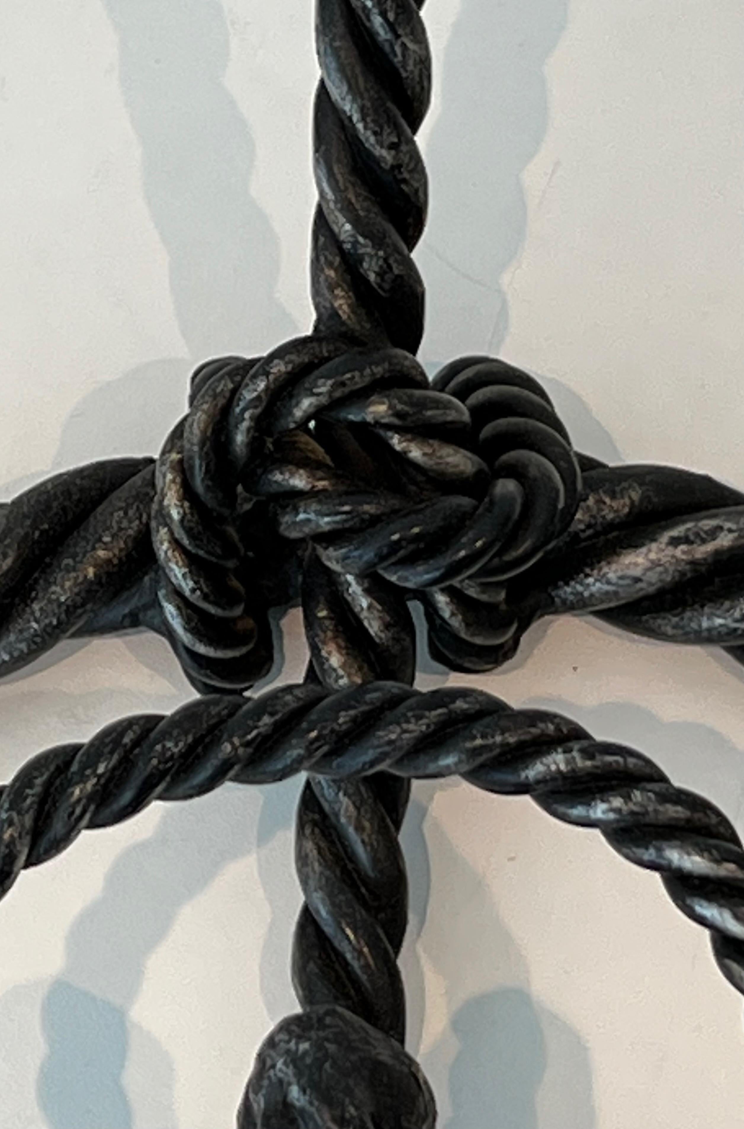 Twisted Wrought Iron Coat Rack. French Work For Sale 7