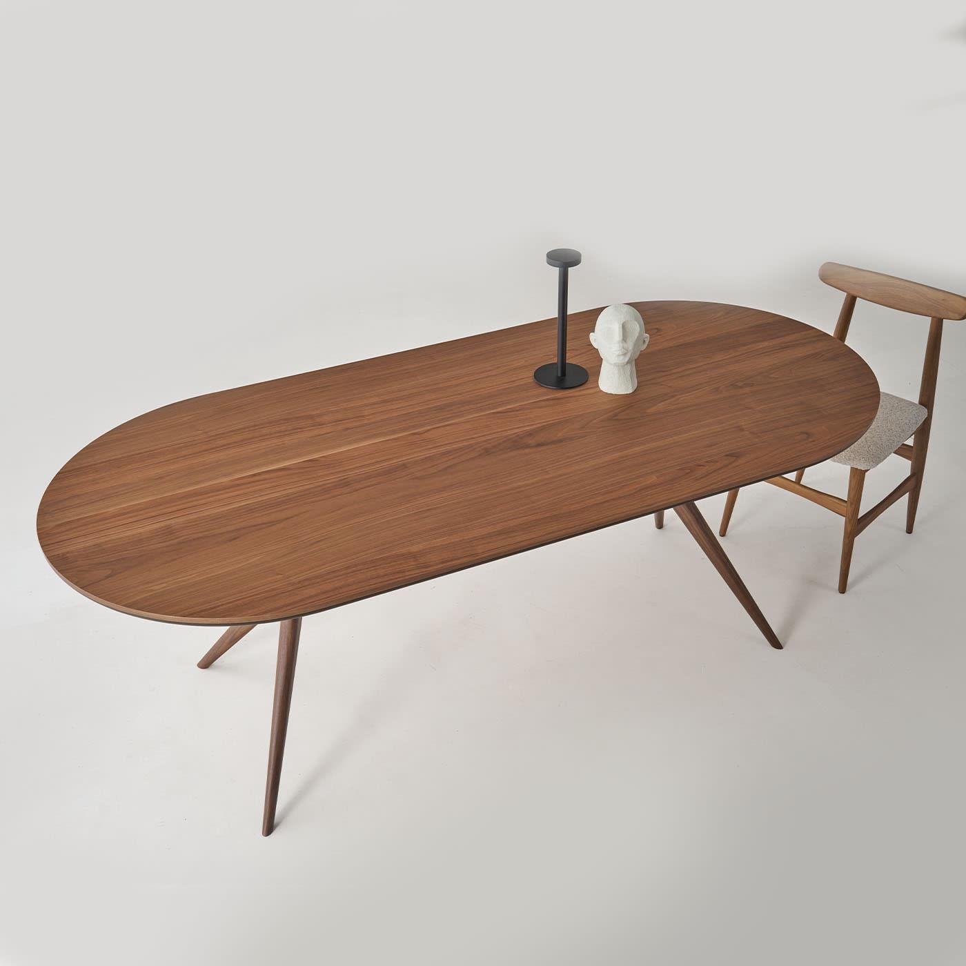 Mesa de Comedor Ovalada Twister de Madera Canaletto Nogal Siglo XXI y contemporáneo en venta