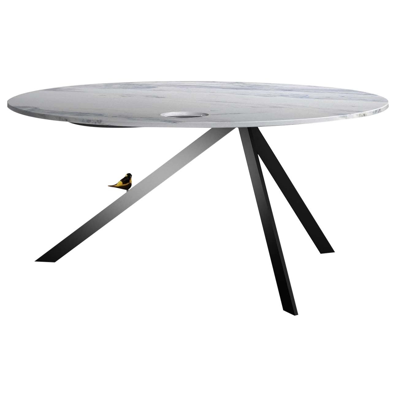 Twitty Round White Dining Table