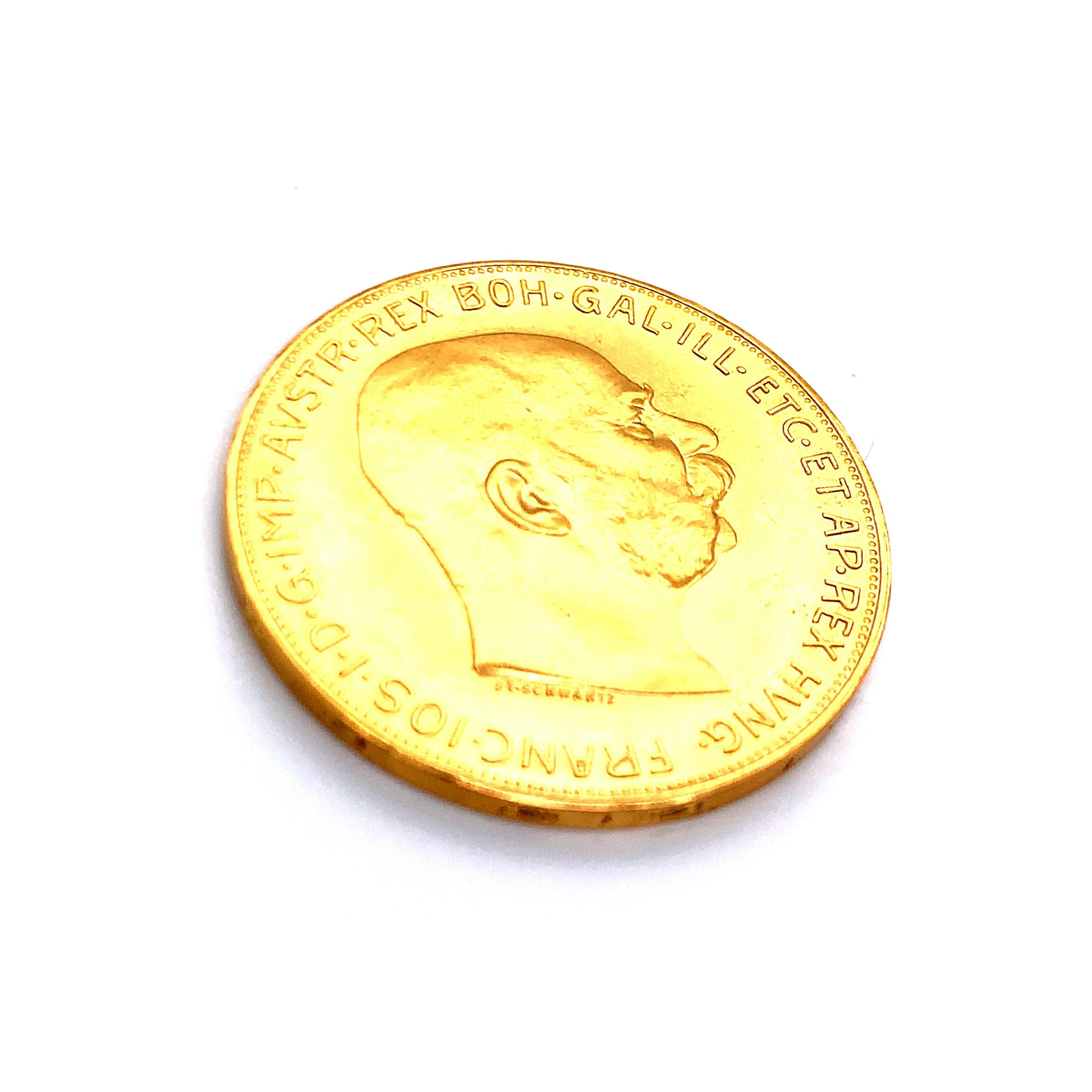 Österreichische Corona aus 100 Gold aus dem Jahr 1915 für Damen oder Herren im Angebot