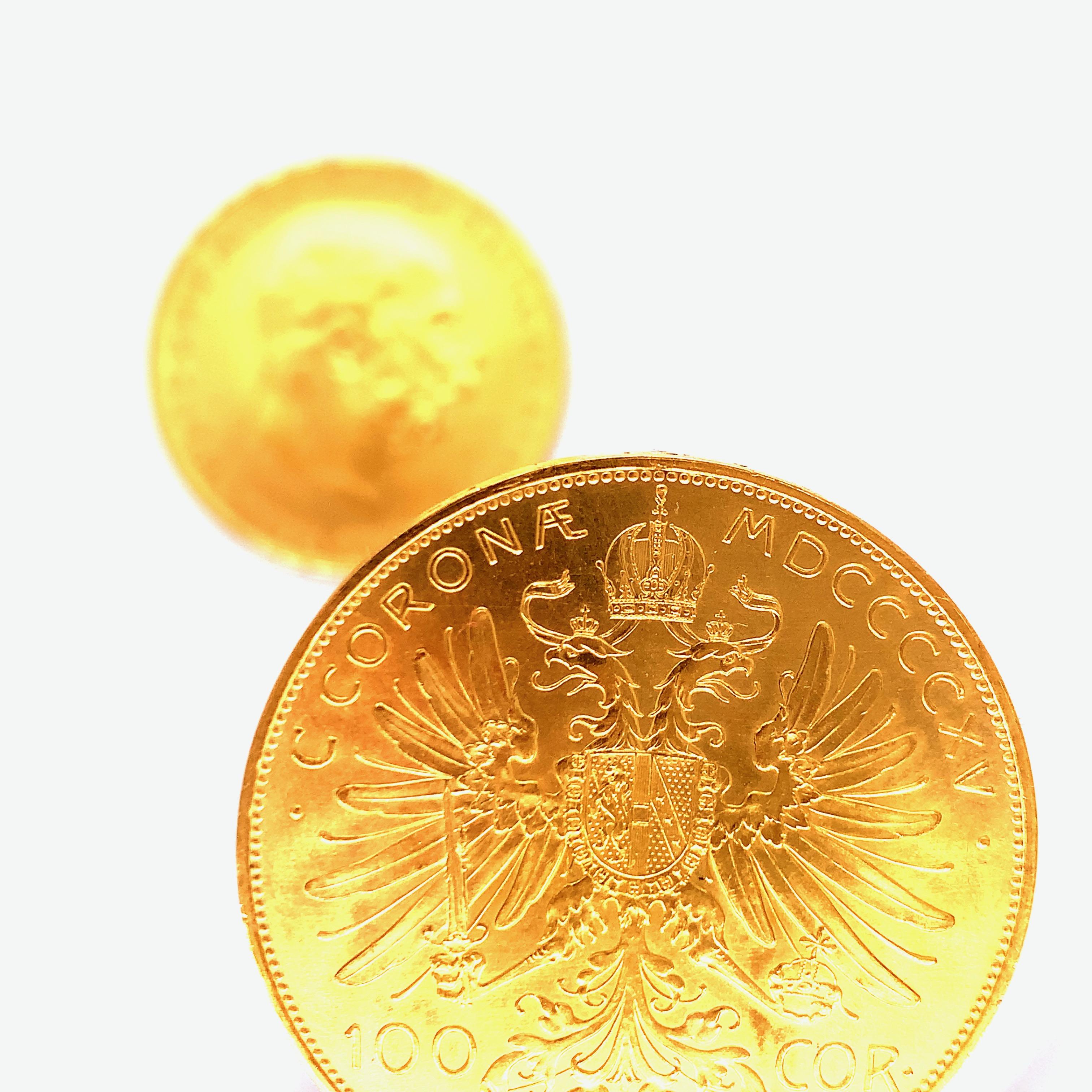 Österreichische Corona aus 100 Gold aus dem Jahr 1915 im Angebot 4