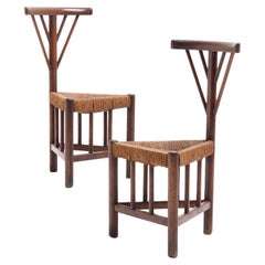 Deux chaises d'appoint inspirées du XVIe siècle, Arts & Crafts