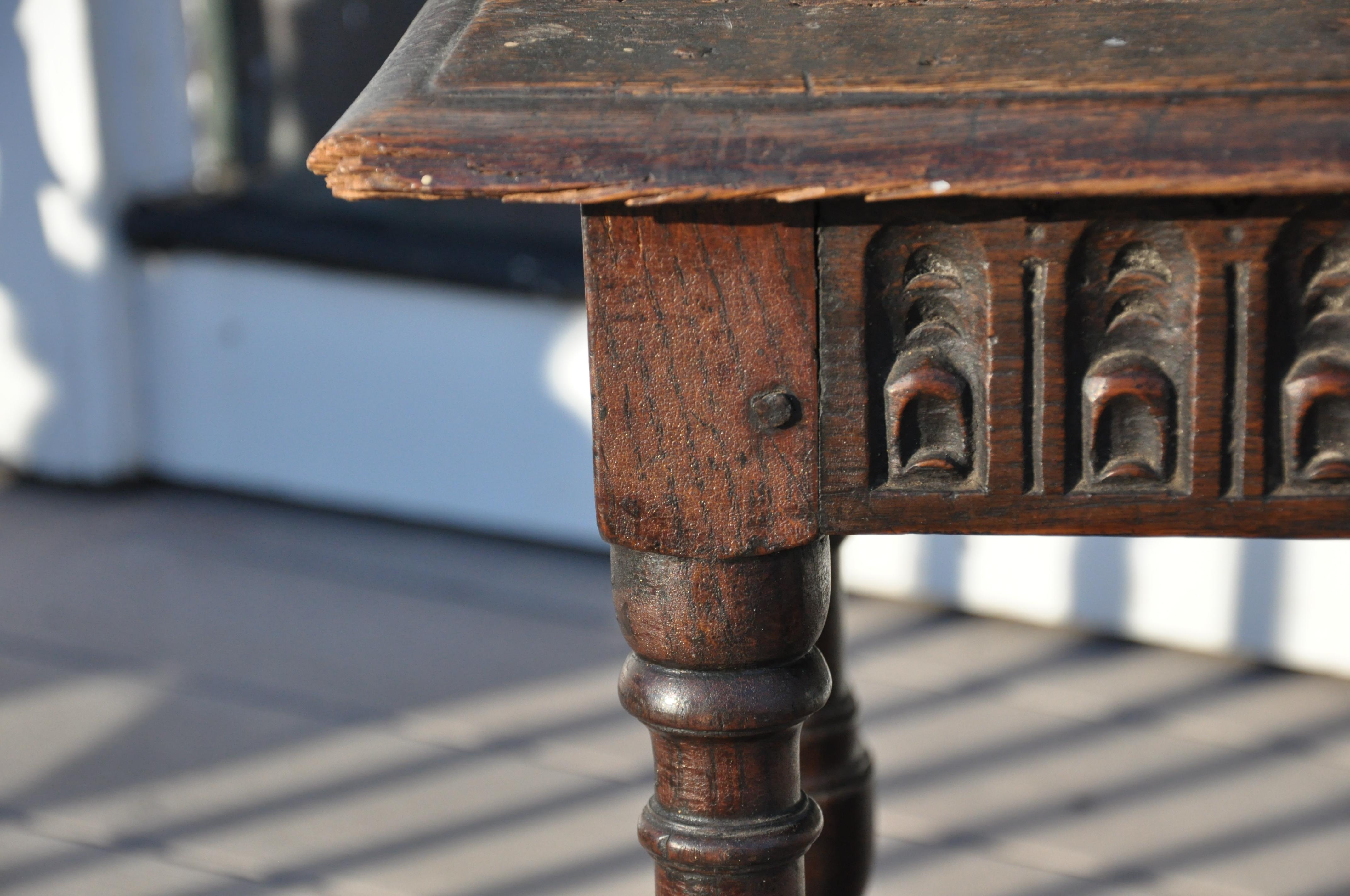 Two 17th Century Oak Joint Stools 3