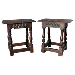 Two 17th Century Oak Joint Stools