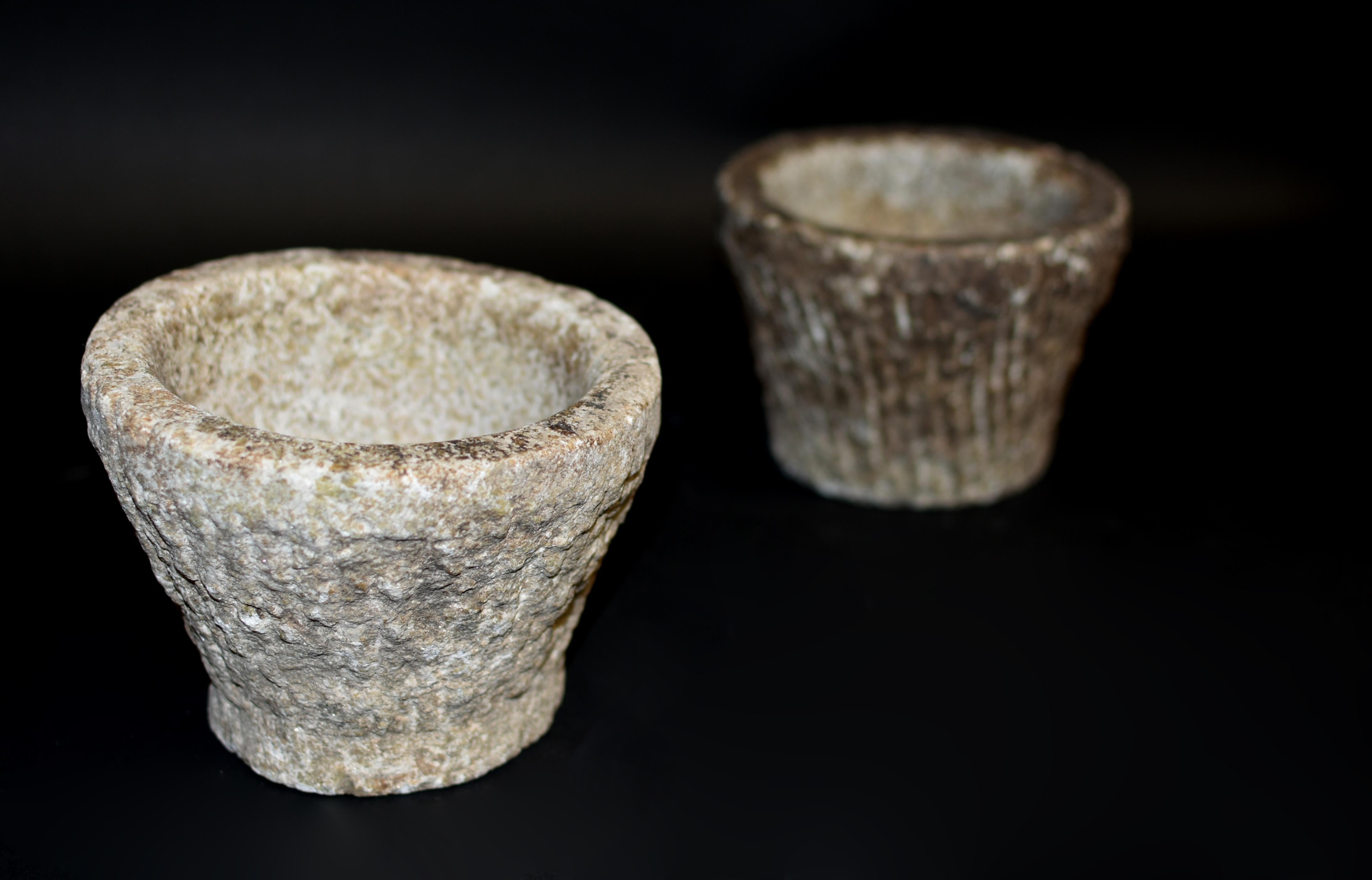 Two 18th Century Granite Bowls Mortars Planters 9