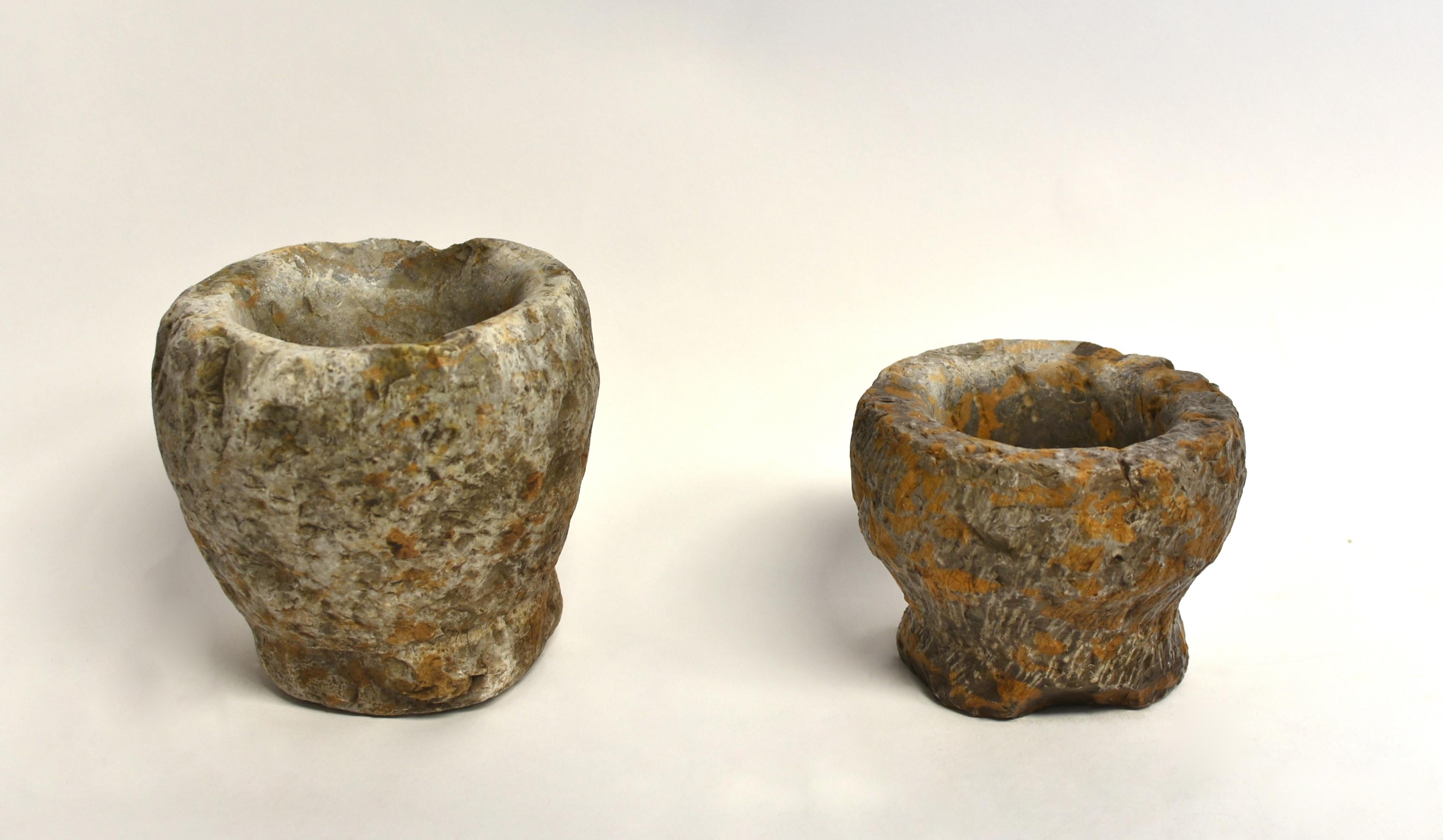 Qing Two 18th Century Granite Bowls Planters