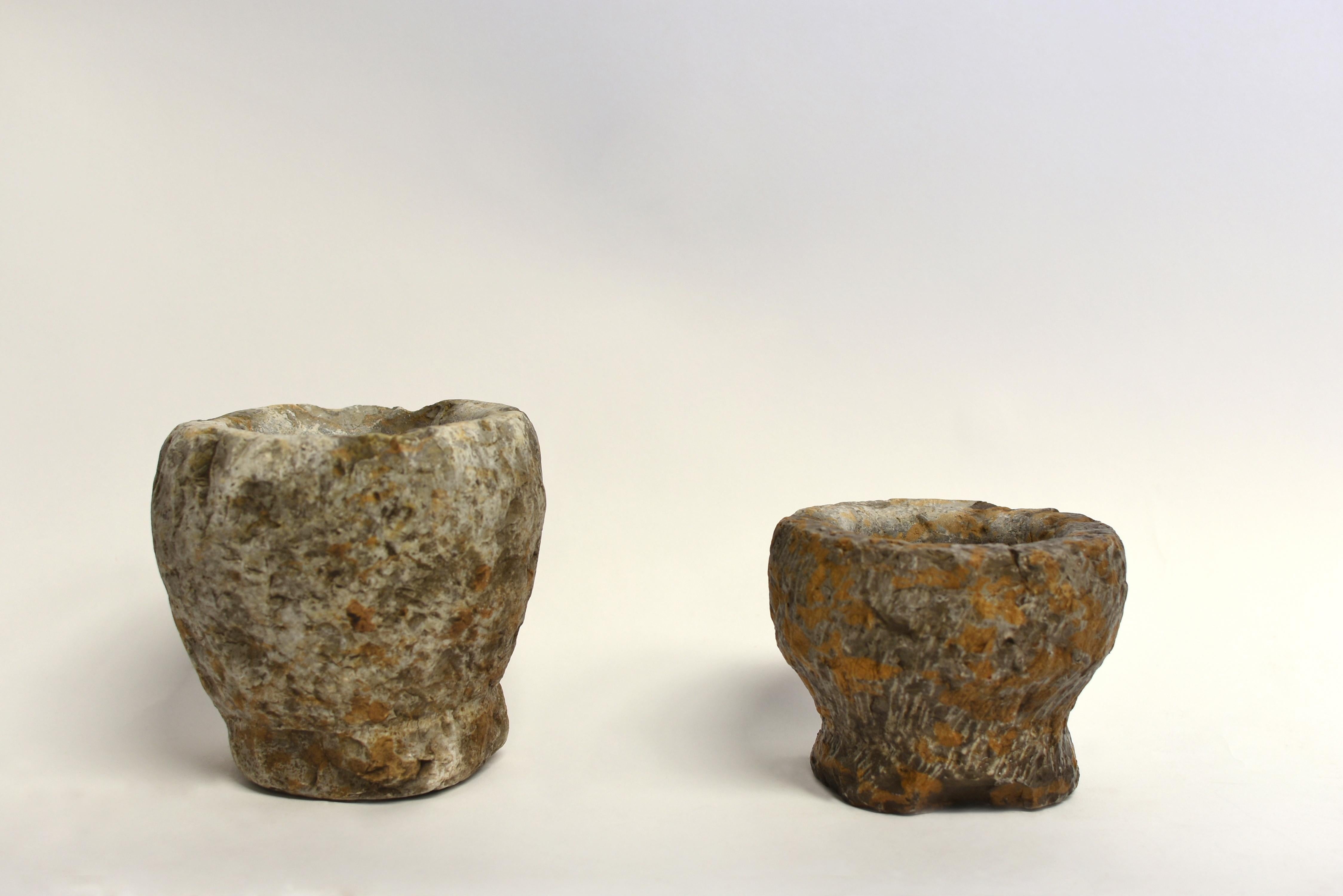 Chinese Two 18th Century Granite Bowls Planters