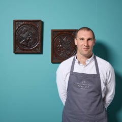 Two 18th Century Medieval Style Carved Oak Portrait Panels