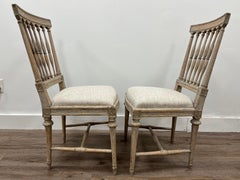 Two Similar 18th Century Swedish Gustavian Chairs by Hammarström and Höglander