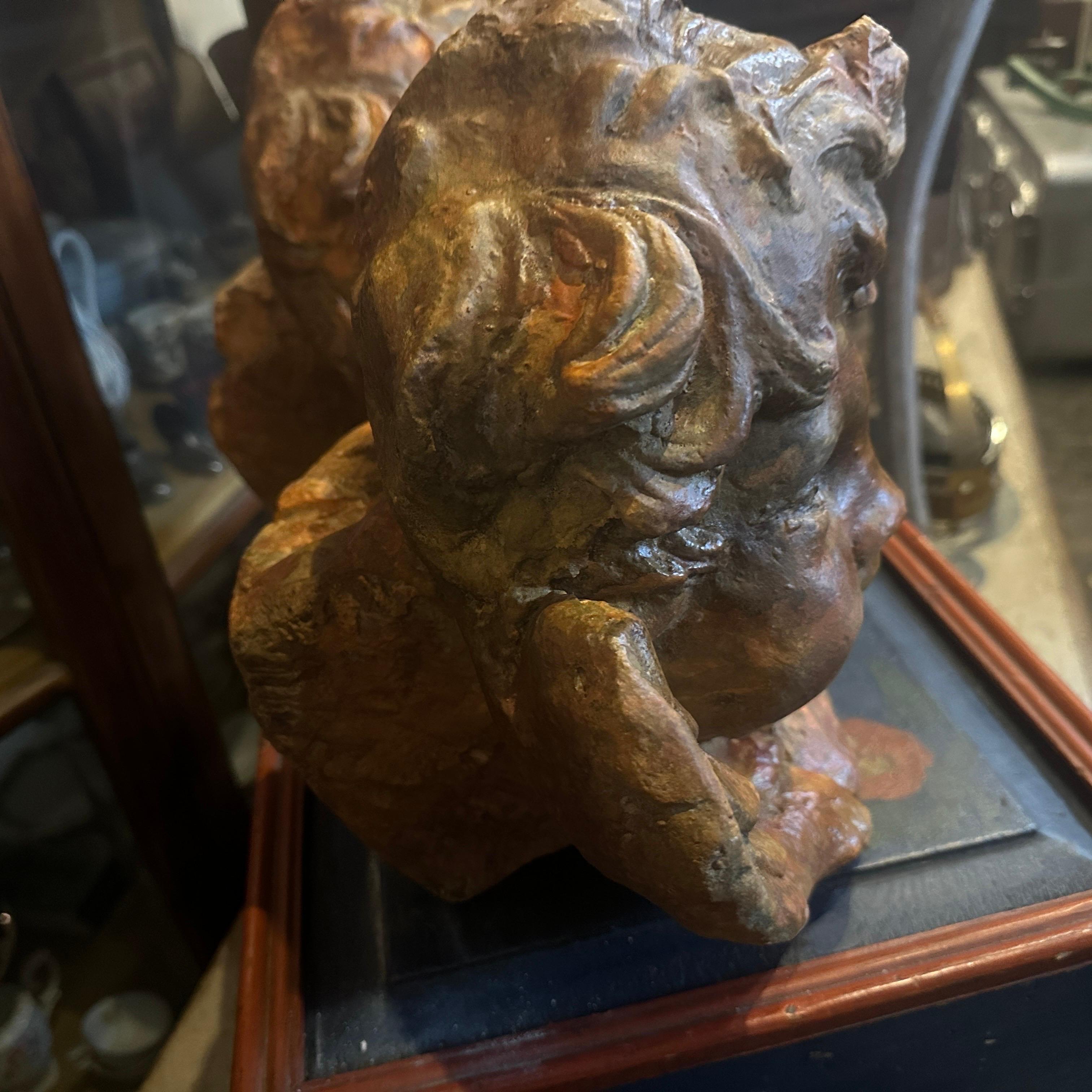 Pierre Deux anges siciliens de style baroque des années 1930 en vente
