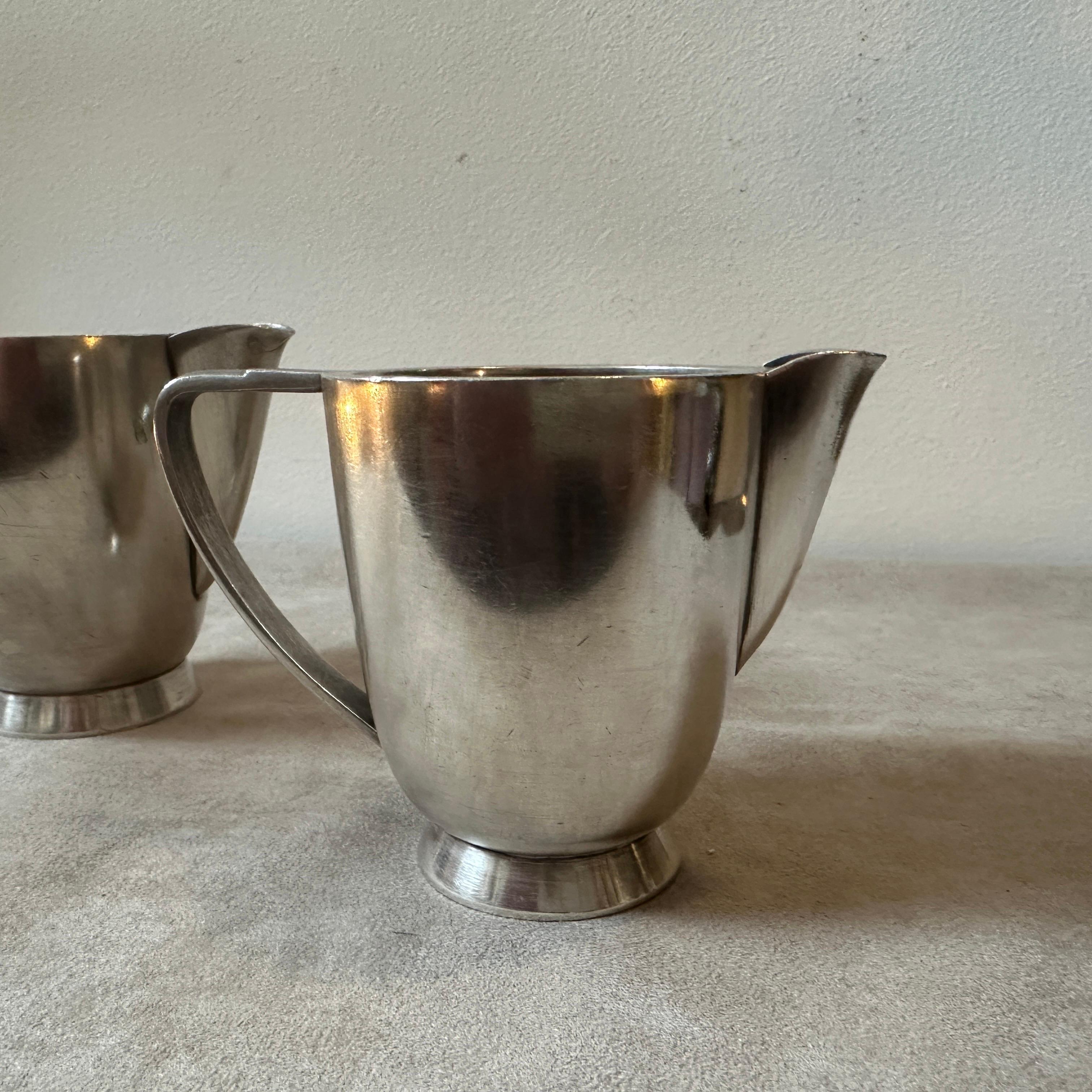 Italian Two 1940s Art Deco Coffee Pots Designed by Gio Ponti for Fratelli Calderoni For Sale