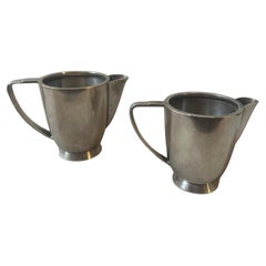 Zwei Art-déco-Kaffeekannen aus den 1940er Jahren, entworfen von Gio Ponti für Fratelli Calderoni