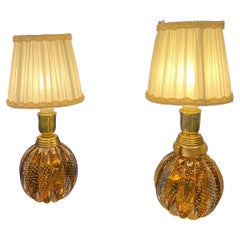 Two 1950s bullicante ball lamps by archemide Seguso