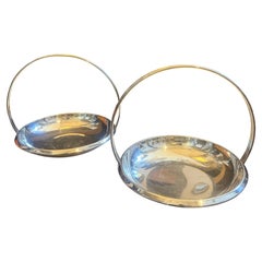 Two 1950s Silver Plated Centerpieces by Gio Ponti for Fratelli Calderoni