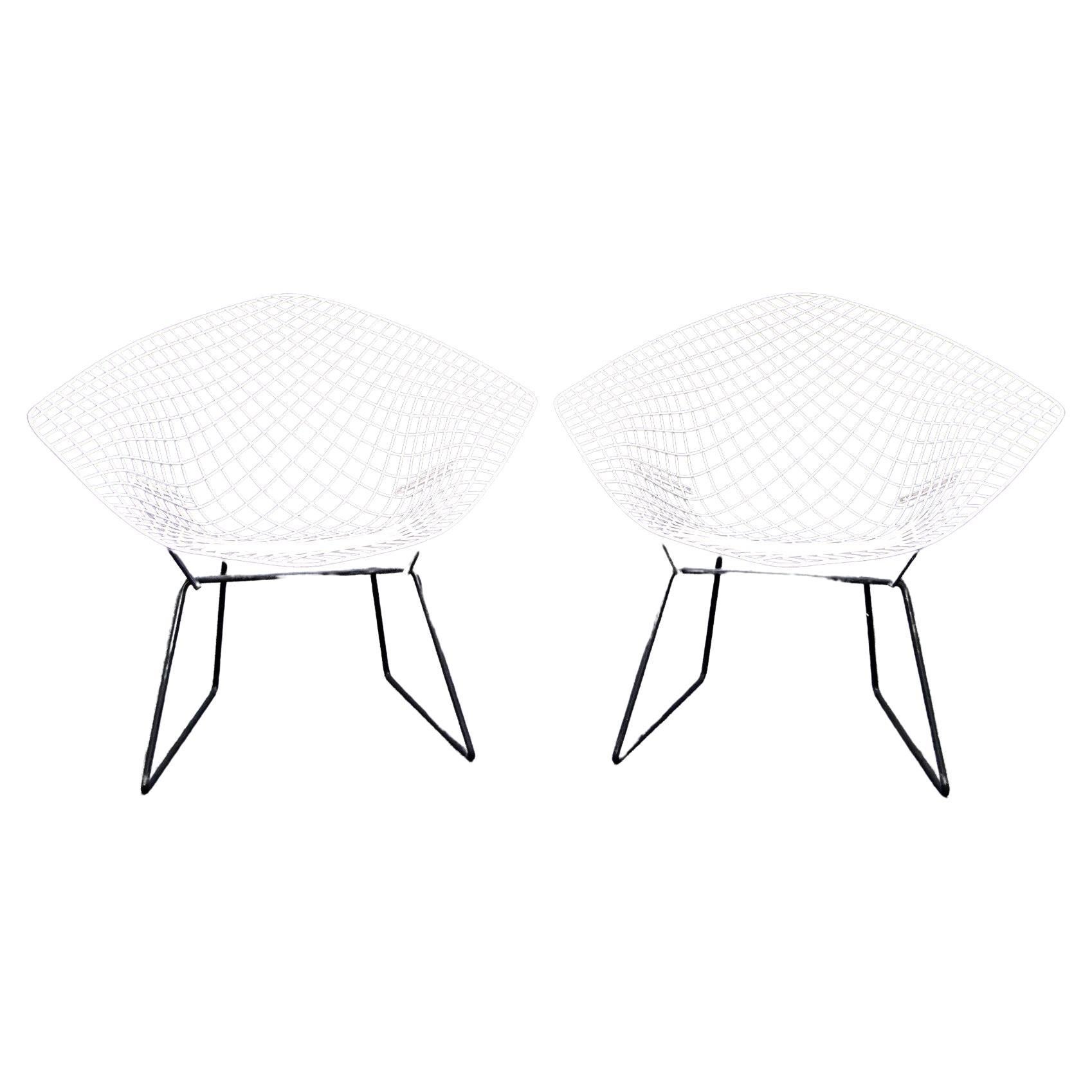 Two 1960s "421" Diamond Chairs By Harry Bertoia For Knoll International