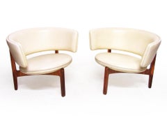 Dos sillones daneses de los años 60 en palisandro de Sven Ellekaer