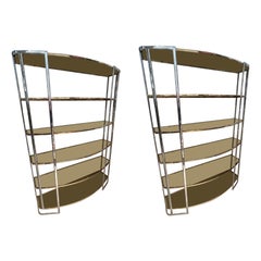 Two 1960s Romeo Rega Attributable Mid-Century Modern Italian Bookcases
