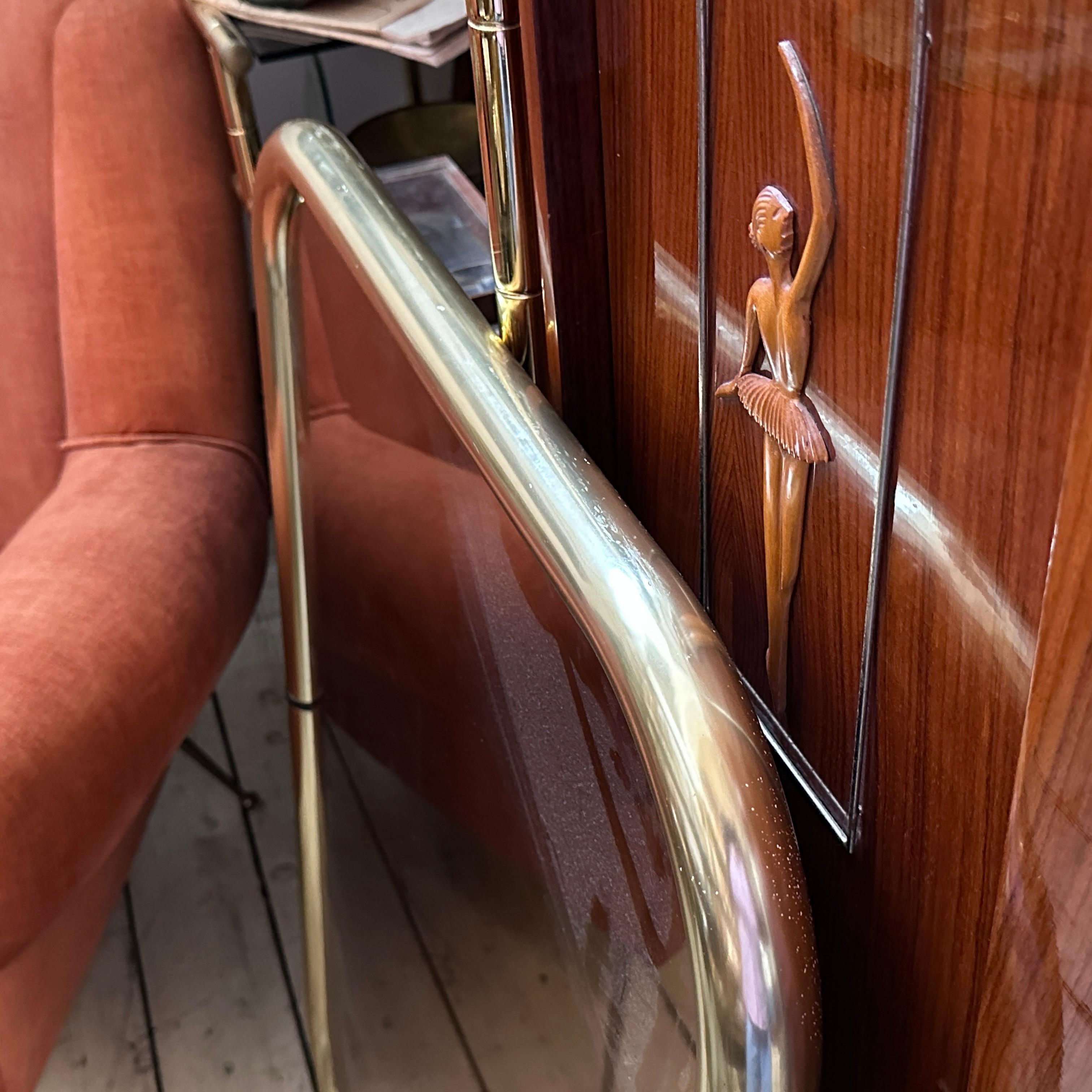 Two 1970s Cristal Arte Space Age Brass and Pink Glass Italian Wall Mirrors For Sale 10