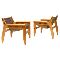 Deux chaises longues Kilin des années 1970 de Sergio Rodrigues pour OCA