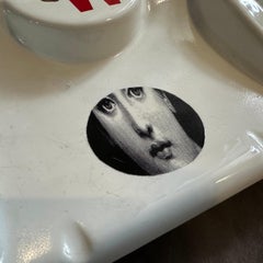 Two 1970s Mid-Century Modern Fornasetti for Winston White Ceramic Vide Poches