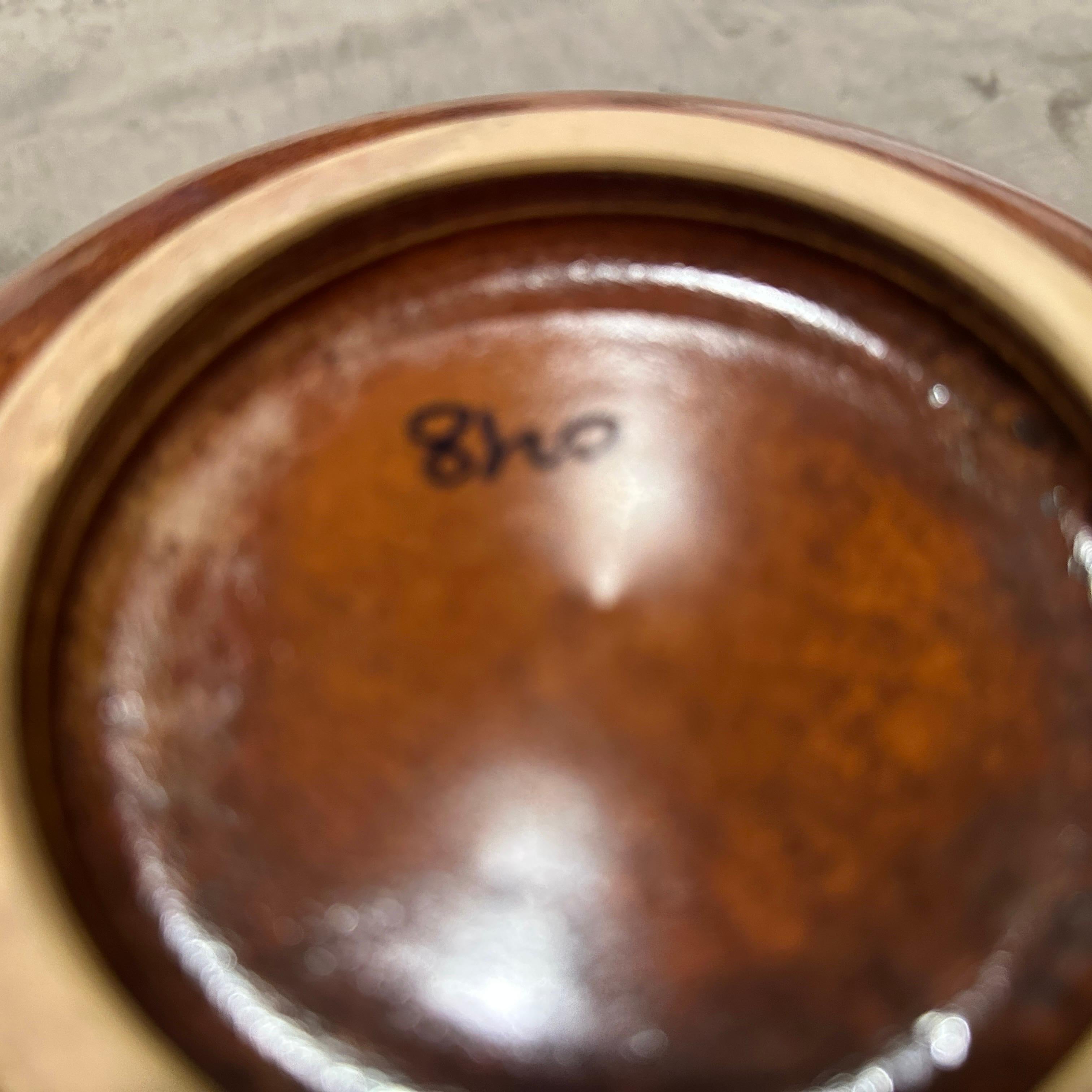 Due vasi modernisti degli anni '70 in ceramica marrone di Giovanni Bertoncello in vendita 6