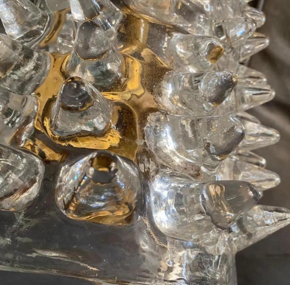 Rostrato Muranoglas-Wandleuchter, Mid-Century Modern, Barovier-Stil, 1980er Jahre im Angebot 3