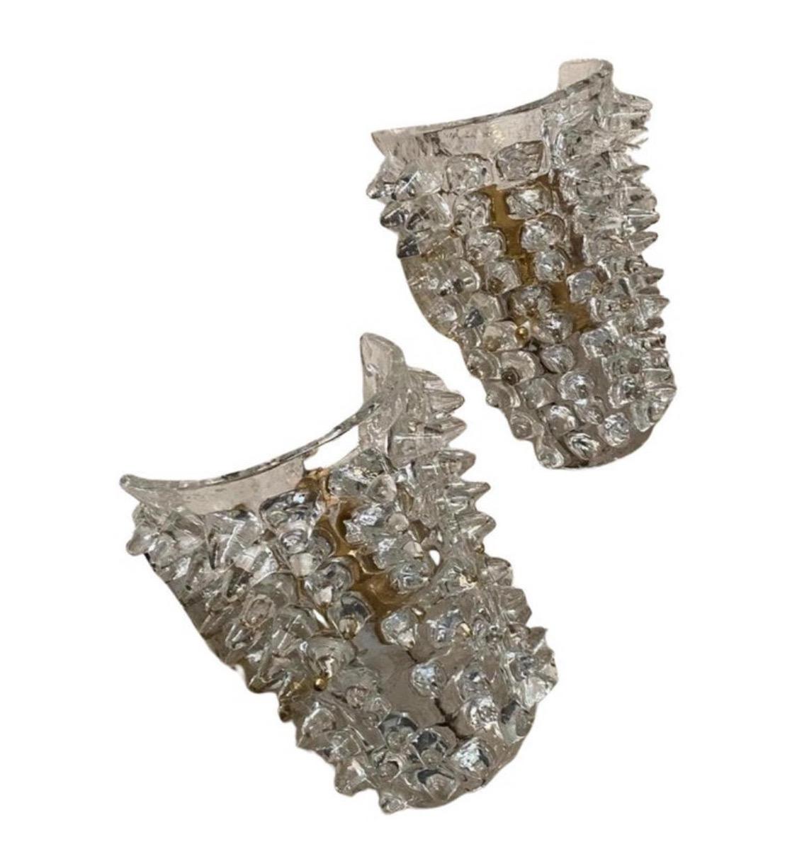 Rostrato Muranoglas-Wandleuchter, Mid-Century Modern, Barovier-Stil, 1980er Jahre (Moderne der Mitte des Jahrhunderts) im Angebot