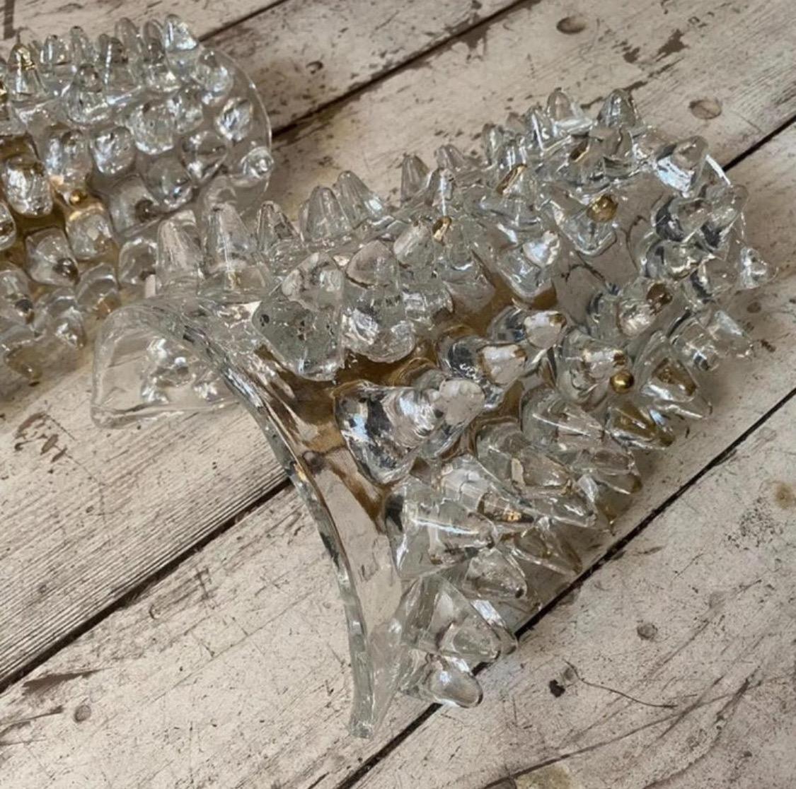 Rostrato Muranoglas-Wandleuchter, Mid-Century Modern, Barovier-Stil, 1980er Jahre (Handgefertigt) im Angebot
