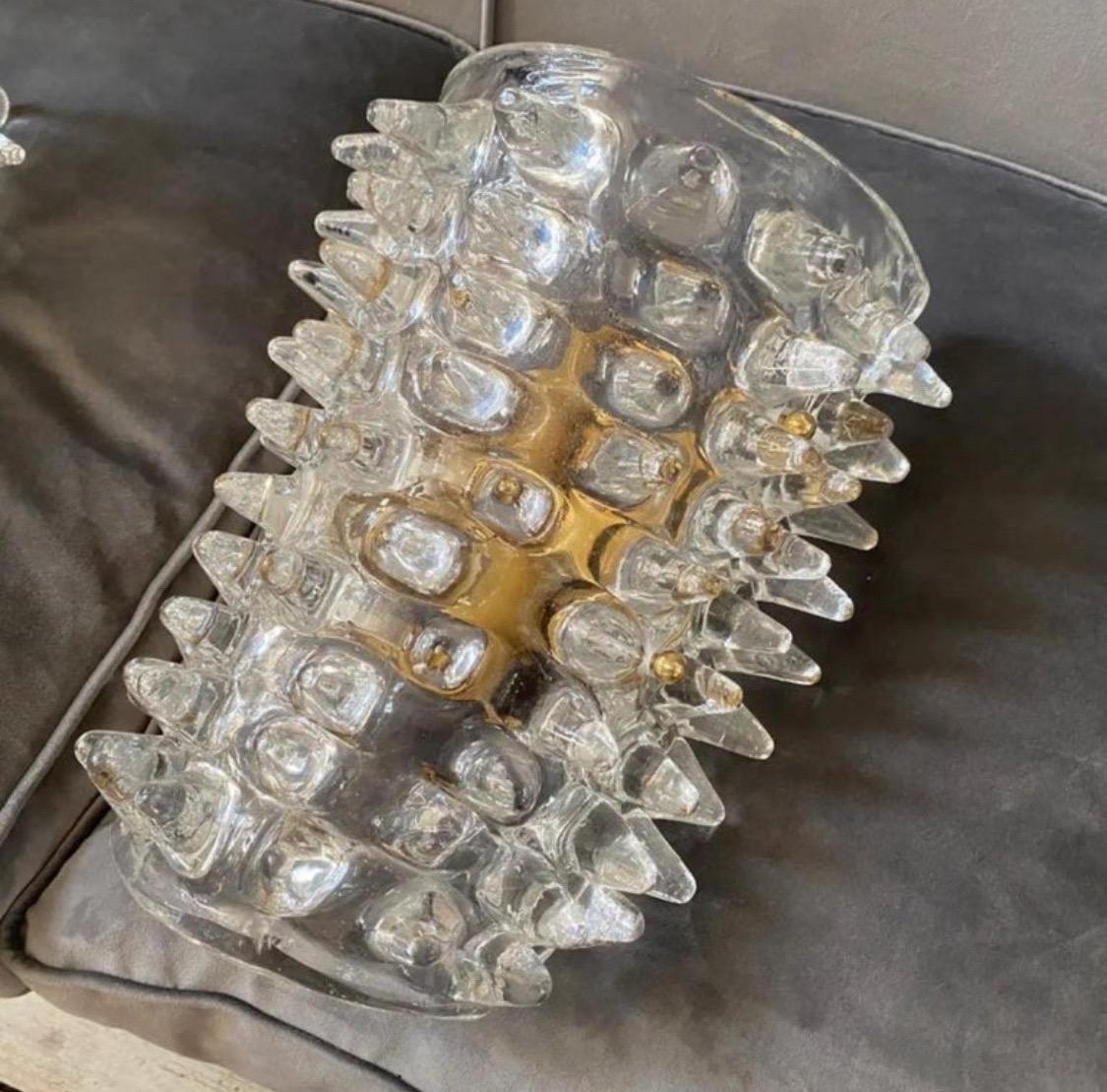 Rostrato Muranoglas-Wandleuchter, Mid-Century Modern, Barovier-Stil, 1980er Jahre im Angebot 1