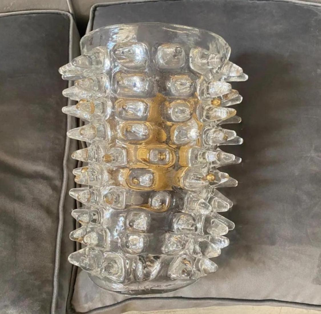 Rostrato Muranoglas-Wandleuchter, Mid-Century Modern, Barovier-Stil, 1980er Jahre im Angebot 2