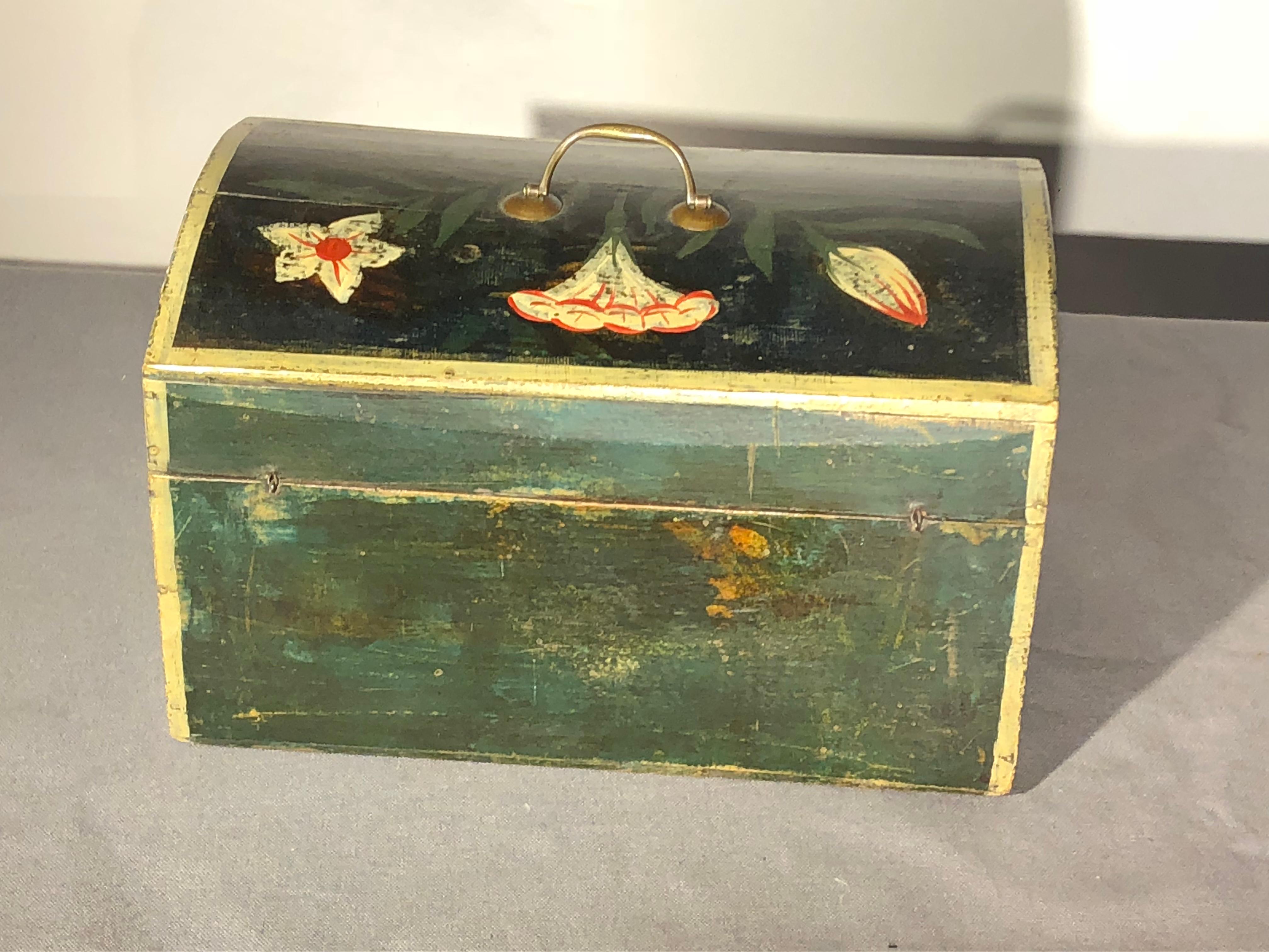 Two 19th Century French Painted Wedding Boxes 5