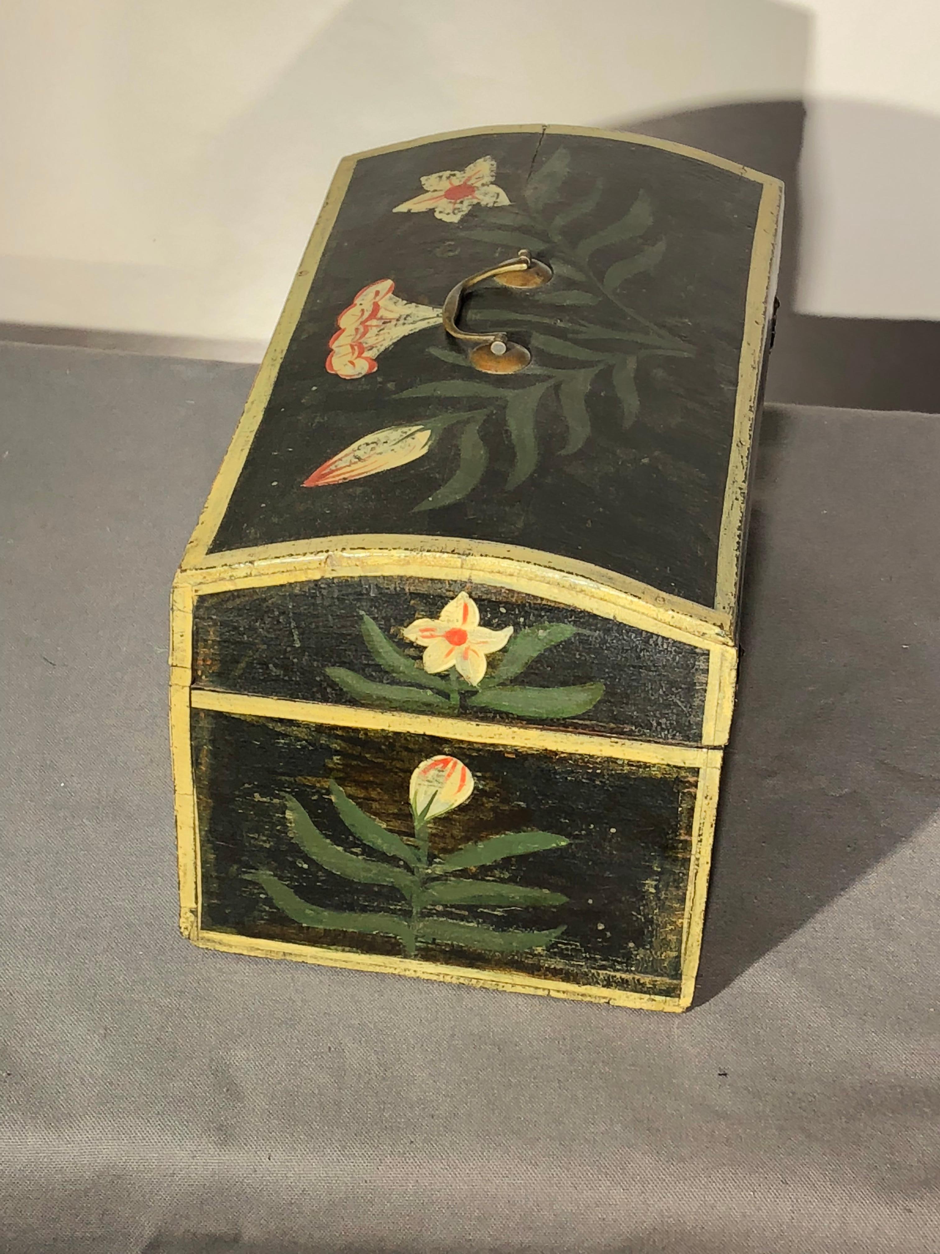 Two 19th Century French Painted Wedding Boxes 6
