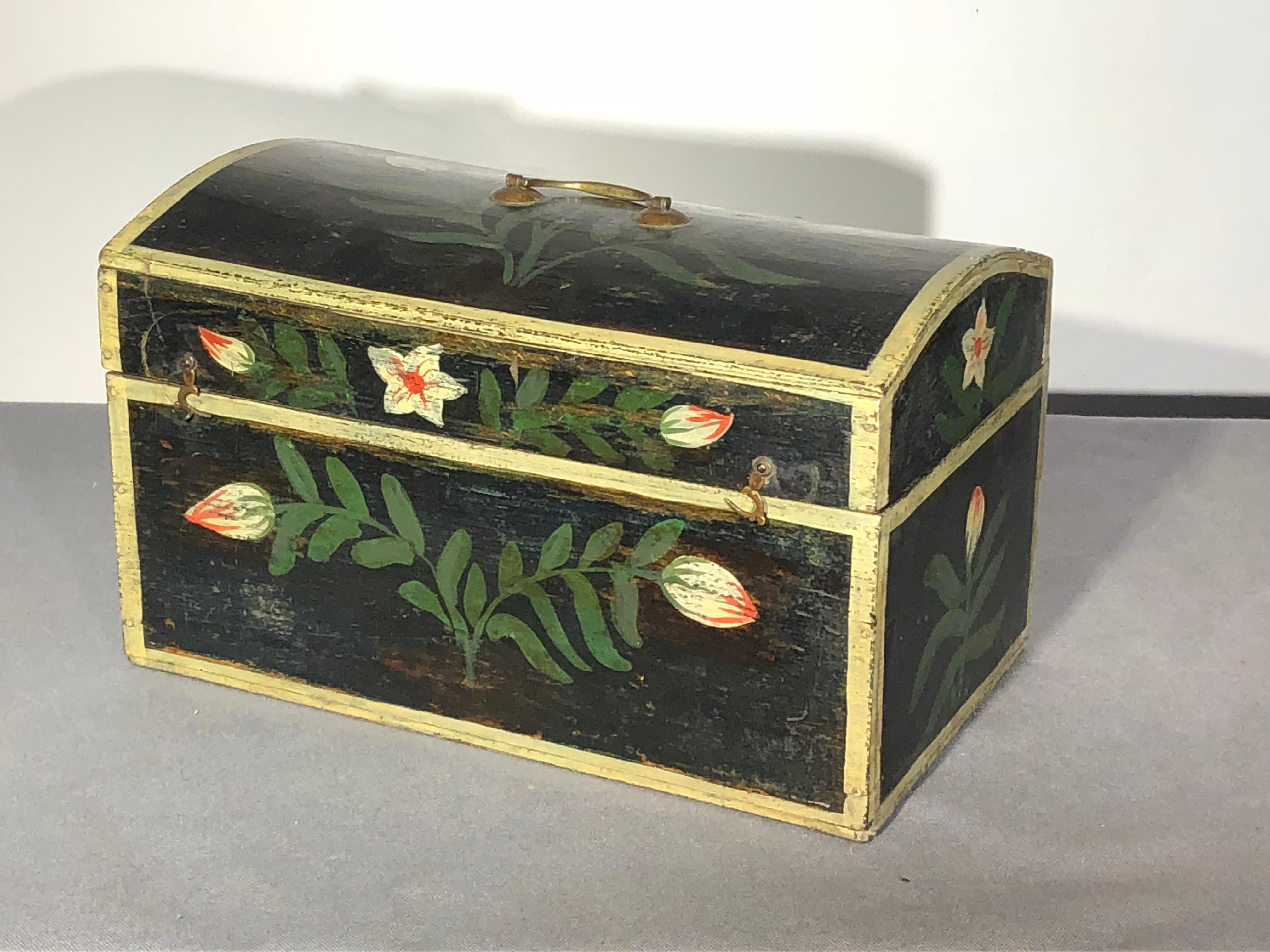 Two 19th Century French Painted Wedding Boxes 7